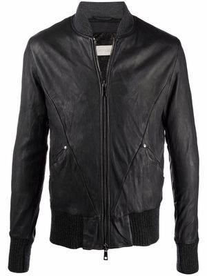Giorgio Brato leather bomber jacket - Black
