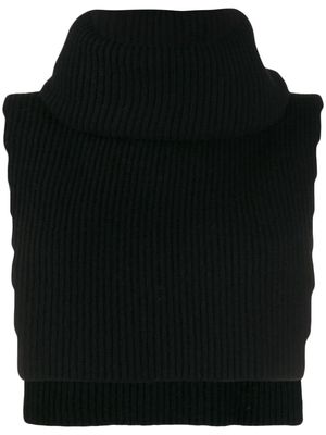 Cashmere In Love knit overlay Brooke vest - Black