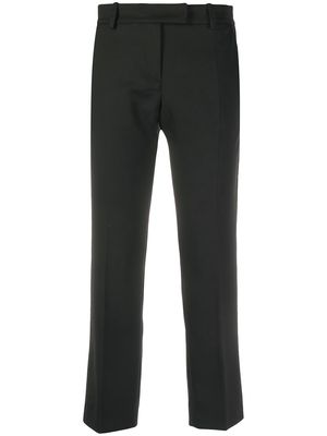 LIU JO contrast-piped cropped trousers - Black