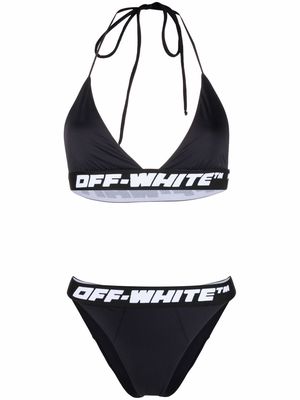 Off-White logo band bikini - Black