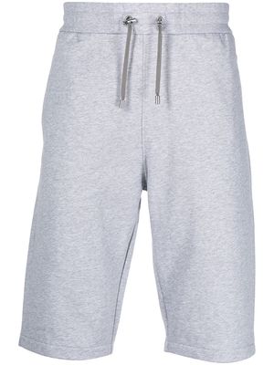 Balmain flocked-logo drawstring shorts - Grey