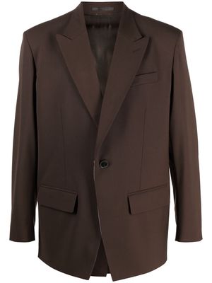 Valentino peak-lapel single-breasted blazer - Brown