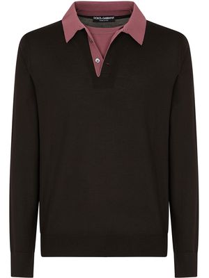 Dolce & Gabbana two-tone long-sleeve jumper - S9005 COMBINED COLOUR