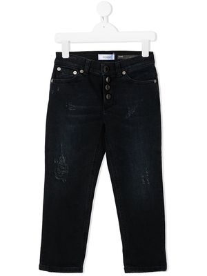 DONDUP KIDS high-rise straight jeans - Blue