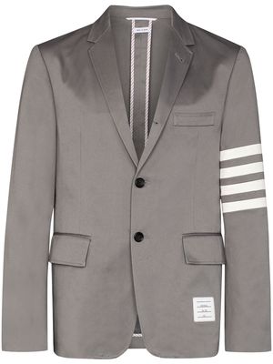 Thom Browne 4-bar stripe single-breasted blazer - Grey