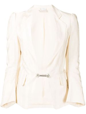 Balenciaga Pre-Owned double-breasted open front blazer - White