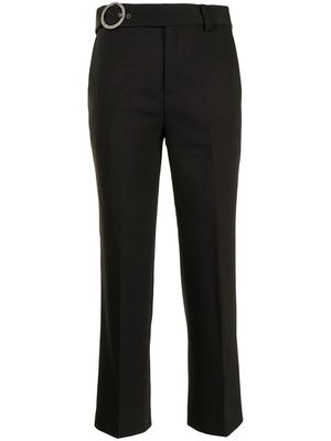 PortsPURE cropped belted trousers - Black
