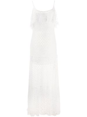 Just Cavalli lace trimmed dress - White