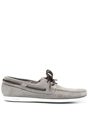 Car Shoe lace-detail suede loafers - Grey