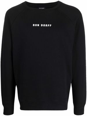 Ron Dorff logo-print organic cotton hoodie - Black