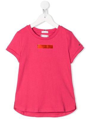 Tommy Hilfiger Junior metallic logo T-shirt - Pink
