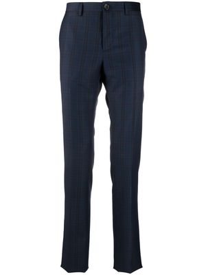 PS Paul Smith check-print tailored trousers - Blue