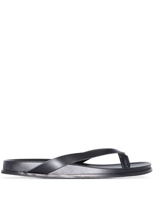 St. Agni leather flip flop sandals - Black