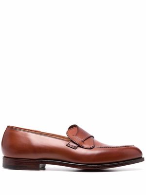 Crockett & Jones polished leather loafers - Brown