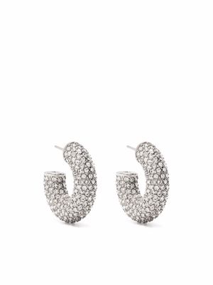 Amina Muaddi Cameron crystal-embellished hoop earrings - Silver