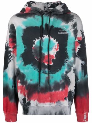 Mauna Kea tie-dye print hoodie - Grey