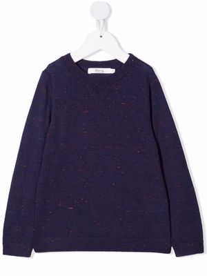 Bonpoint long-sleeved wool-blend sweatshirt - Blue