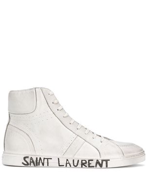 Saint Laurent Joe high-top sneakers - White