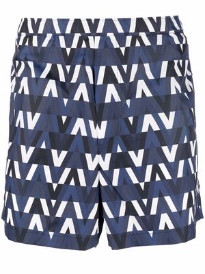 Valentino V pattern swimming shorts - Blue