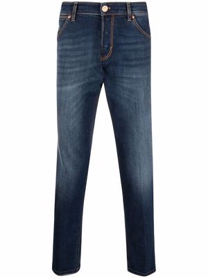Pt05 faded straight-leg jeans - Blue