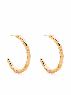 CONCEPTO engraved hoop earrings - Gold