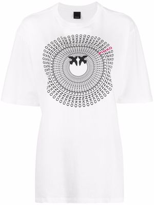 PINKO logo-print cotton T-shirt - White