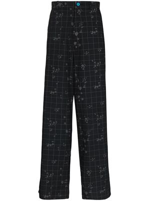 UNDERCOVER check-pattern loose-fit trousers - Black