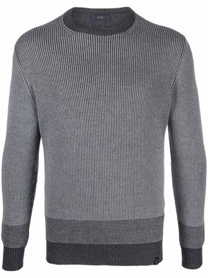 Fay crew neck wool jumper - Grey
