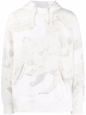 Kenzo polar bear-print organic cotton hoodie - White