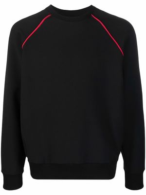 Alchemy contrast-stitch raglan sweatshirt - Black