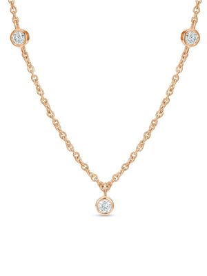 De Beers Jewellers 18kt rose gold diamond Clea short necklace
