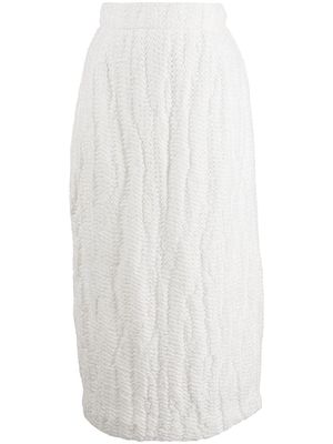 KHAITE Mya textured skirt - White