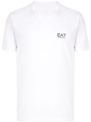 Ea7 Emporio Armani v-neck T-shirt - White