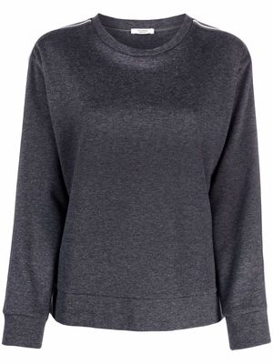 Peserico stripe-detail sweatshirt - Grey
