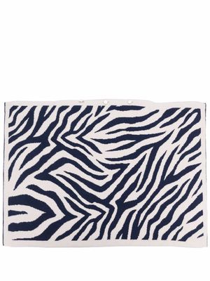 AMI AMALIA zebra-print pillow case - Neutrals