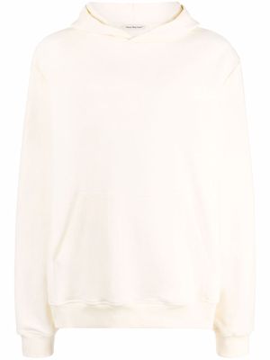 There Was One long-sleeved drop-shoulder hoodie - Neutrals