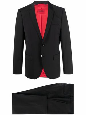 BOSS slim-fit single-breasted suit - Black
