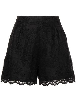 SHIATZY CHEN lace embroidered shorts - Black