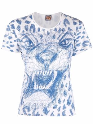 Walter Van Beirendonck Pre-Owned 1990s leopard print T-shirt - White
