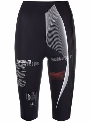 TTSWTRS graphic-print cycling shorts - Black