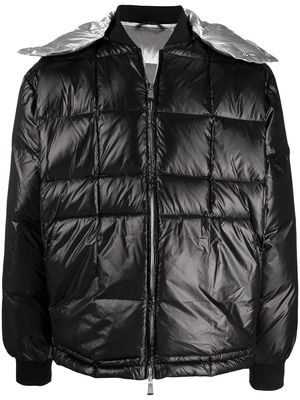 Armani Exchange metallic-hood jacket - Black