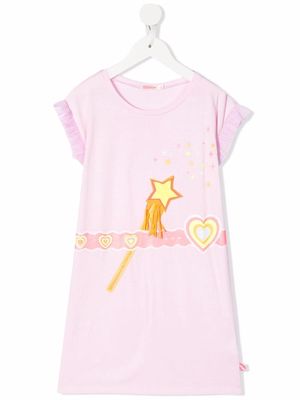 Billieblush star-patch T-shirt dress - Pink