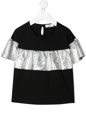 Andorine embellished short-sleeved T-shirt - Black