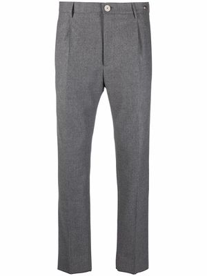 Tagliatore mid-rise straight-leg virgin wool trousers - Grey