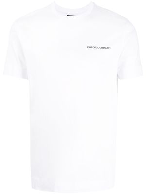 Emporio Armani logo-print short-sleeved T-shirt - White