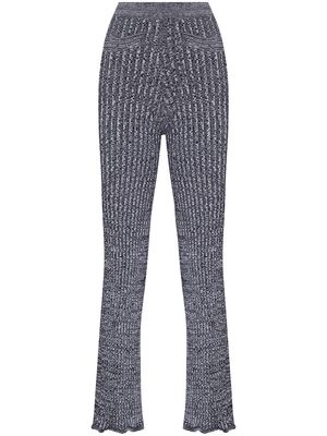 Paco Rabanne knitted flared trousers - Black
