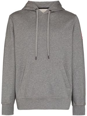 Canada Goose logo-patch mélange hoodie - Grey