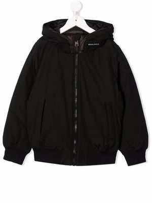 Woolrich Kids hooded padded down jacket - Black