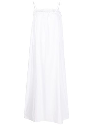 BIRD & KNOLL sleeveless ruffled-trim maxi dress - White
