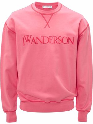 JW Anderson Inside Out logo-embroidered sweatshirt - Pink